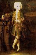 Louis Caravaque, Portrait of a boy. Was att. as Peter III or Peter II's portrait, possibly Elizabeth in men's dress